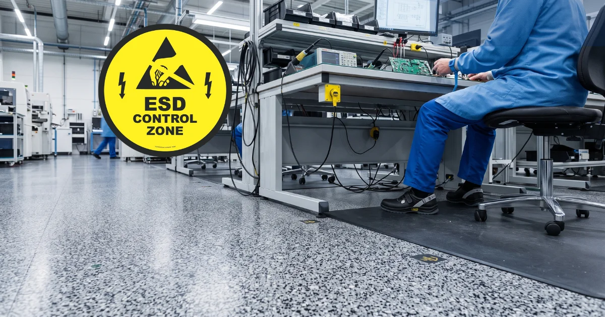700 m² posadzki ESD dla przemysłu elektronicznego